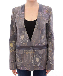 Multicolor Silk Floral Cotton Blazer