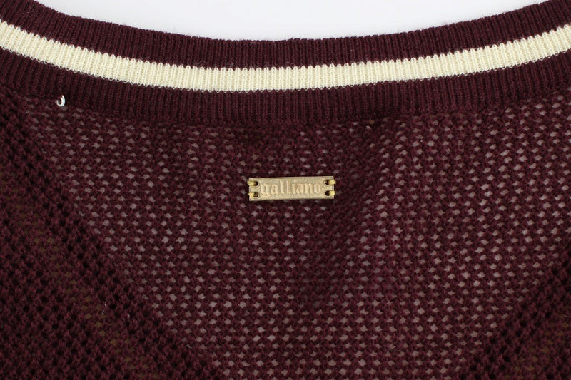 Purple knitted wool dress