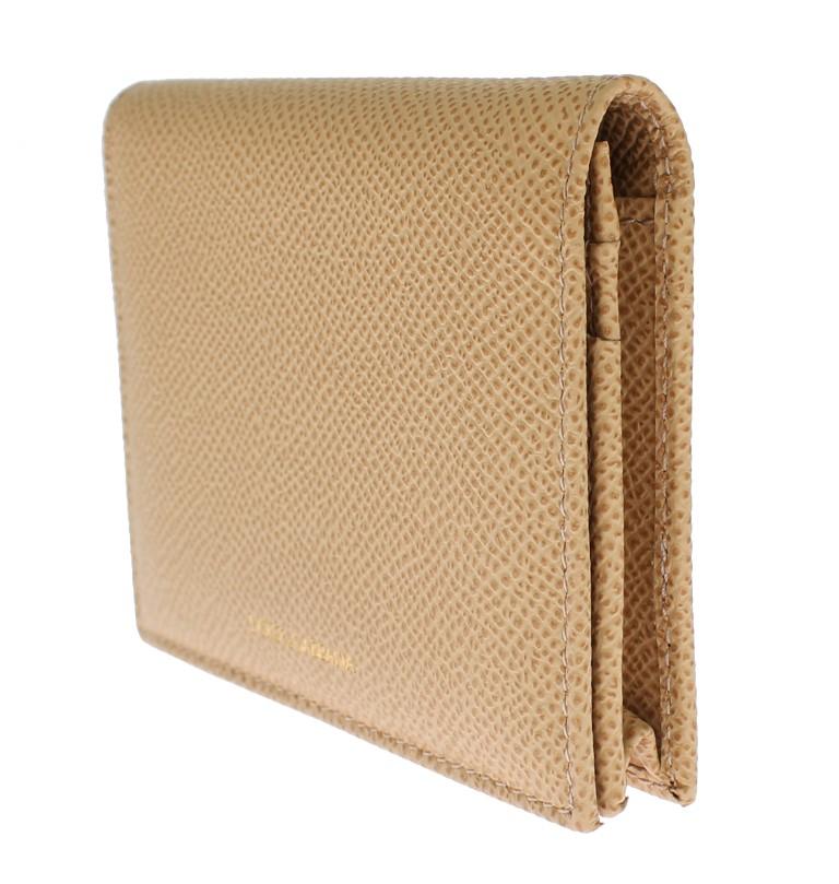 Beige Leather Dauphine Wallet