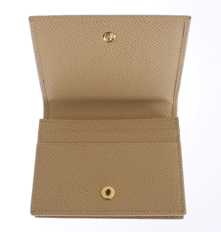 Beige Leather Dauphine Wallet