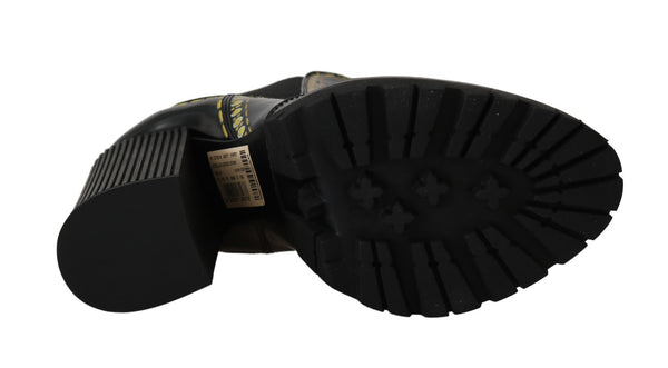 Black Leather Heels Chelsea Boots