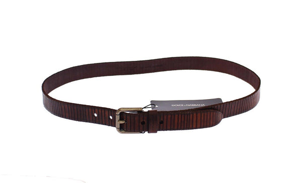 Brown Leather Logo Belt