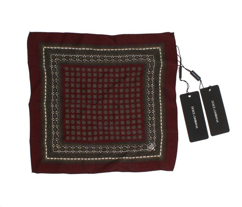 Bordeaux Silk Square Handkerchief