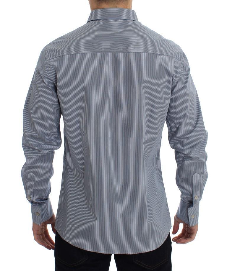 Blue White Striped Cotton Shirt