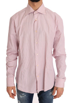 Pink Striped 100% Cotton Formal Shirt