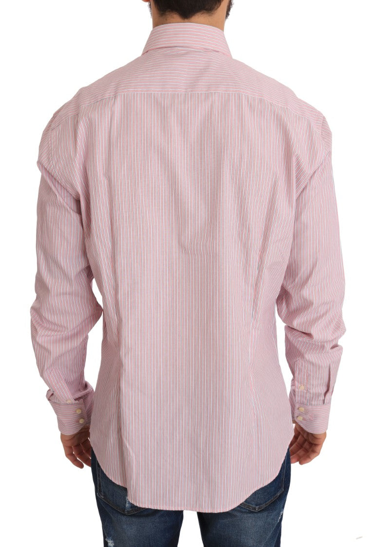 Pink Striped 100% Cotton Formal Shirt