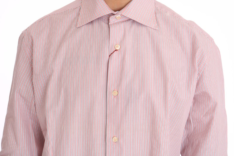 Pink Striped 100% Cotton Formal Shirt