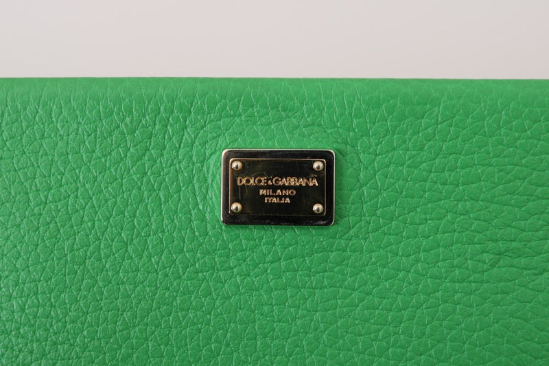 Green Leather Heart Crystal Clutch Bag