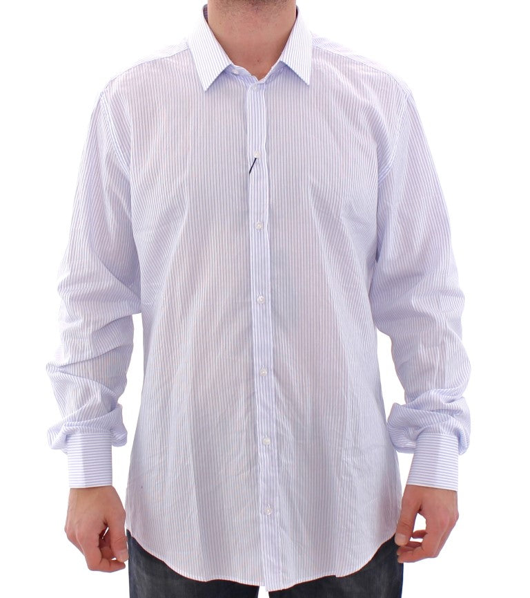 White Blue MARTINI Slim Fit Dress Shirt