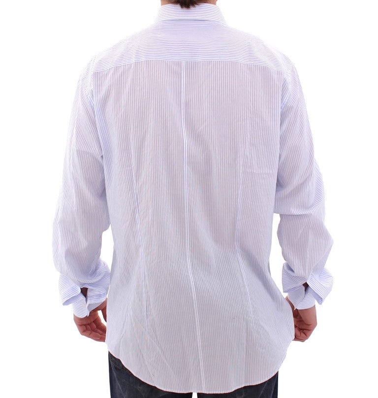 White Blue MARTINI Slim Fit Dress Shirt