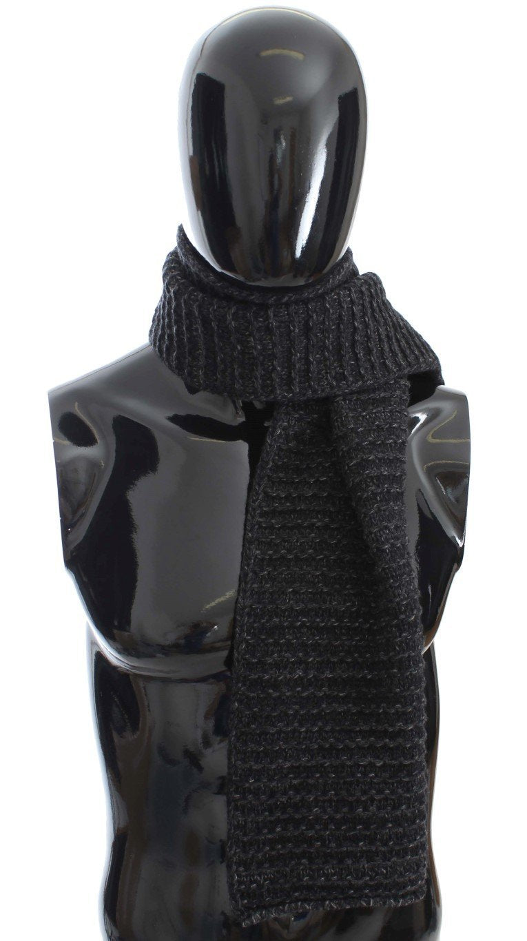 Gray Cashmere Wool Scarf