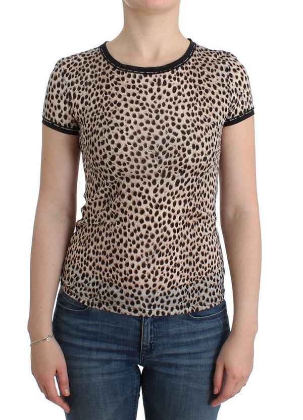 Brown snake printed top