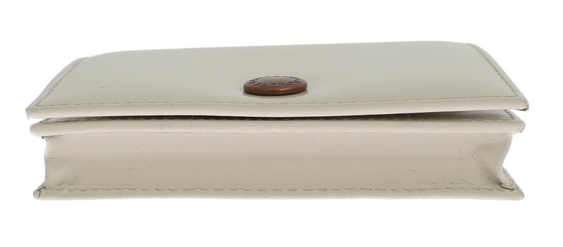White Leather Bifold Card Wallet
