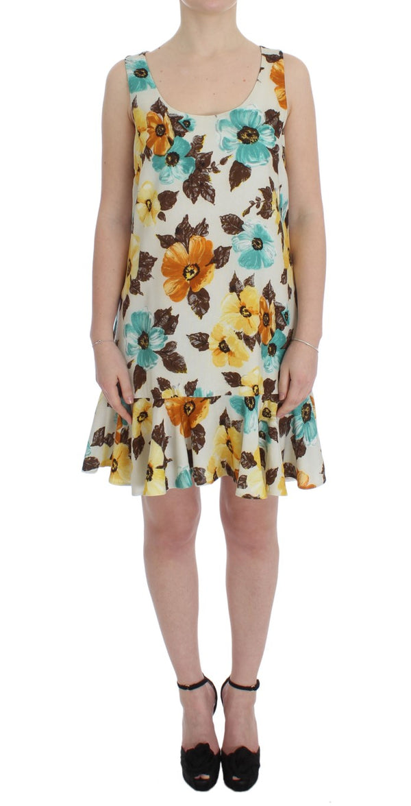 Multicolor Floral Shift Above Knee Dress