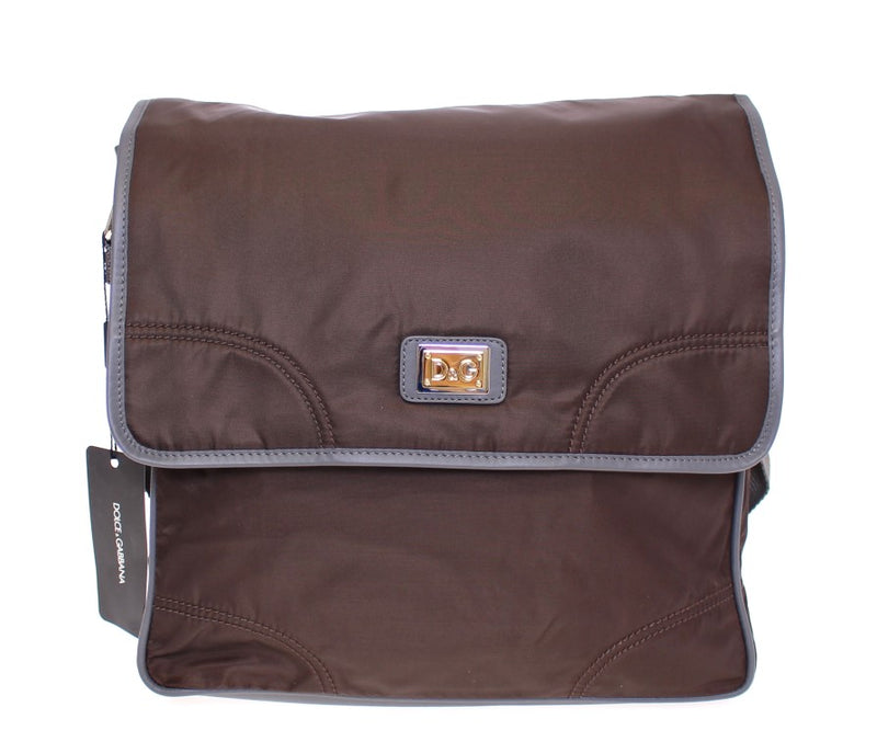 Brown messenger shoulder bag