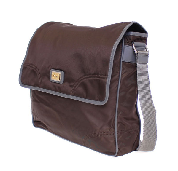 Brown messenger shoulder bag