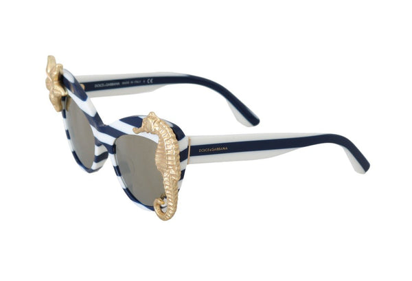 White MARINA Gold Seastar Seahorse Sunglasses