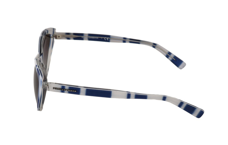 White Blue Cat Eye Polarized Sunglasses