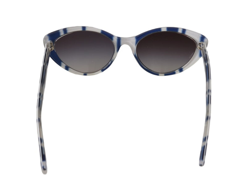 White Blue Cat Eye Polarized Sunglasses