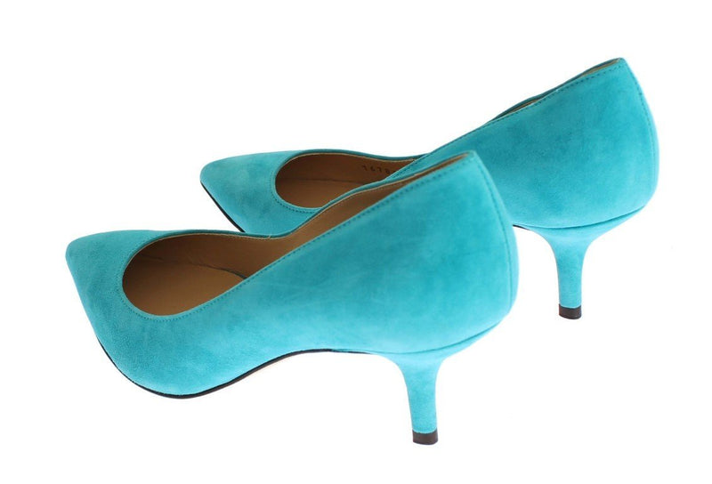 Blue Suede Classic Heels Pumps