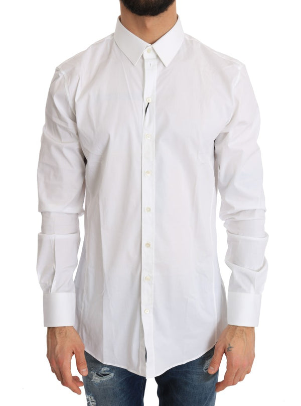 White Cotton SICILIA Slim Shirt