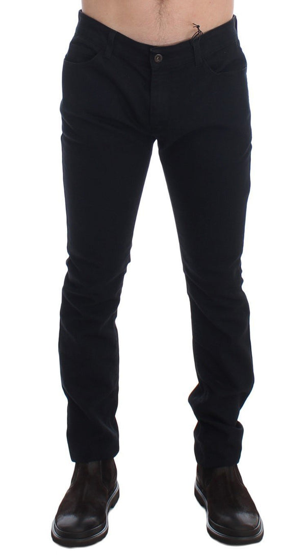 Black Slim Fit Cotton Stretch Denim Jeans