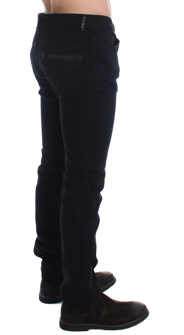 Black Slim Fit Cotton Stretch Denim Jeans