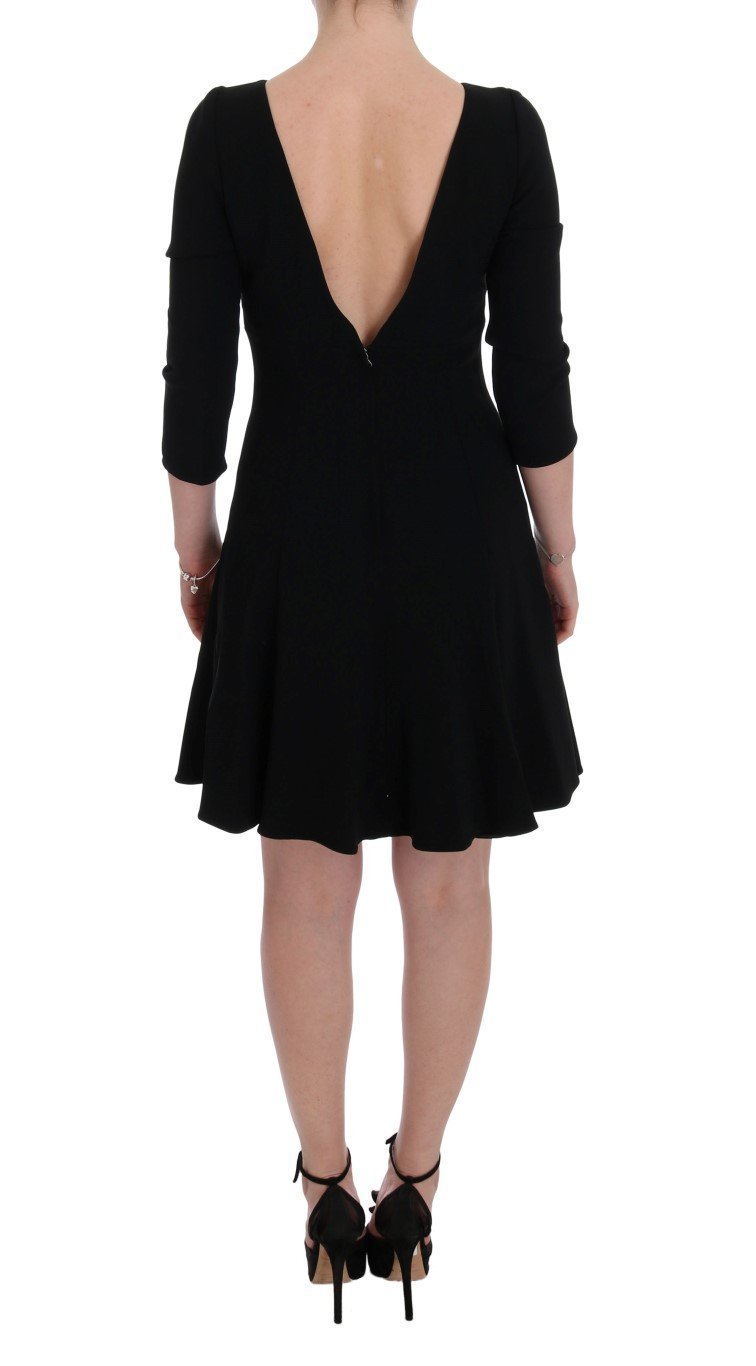 Black Stretch Shift Short Dress