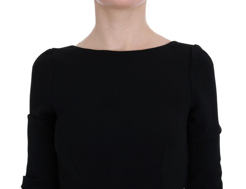 Black Stretch Shift Short Dress