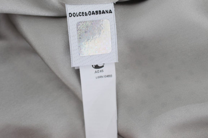 Gray Polka Dotted Silk Sleepwear Robe