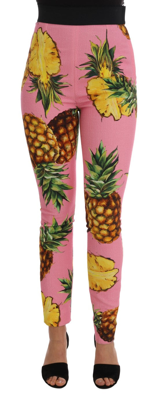 Multicolor Pineapple Stretch Slim Pants