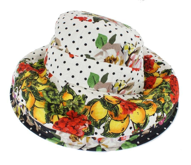 Carretto Print Wide Brim Bucket Hat
