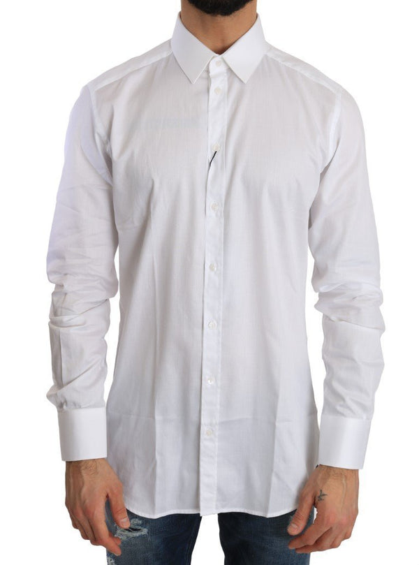 White Cotton GOLD Slim Fit Shirt