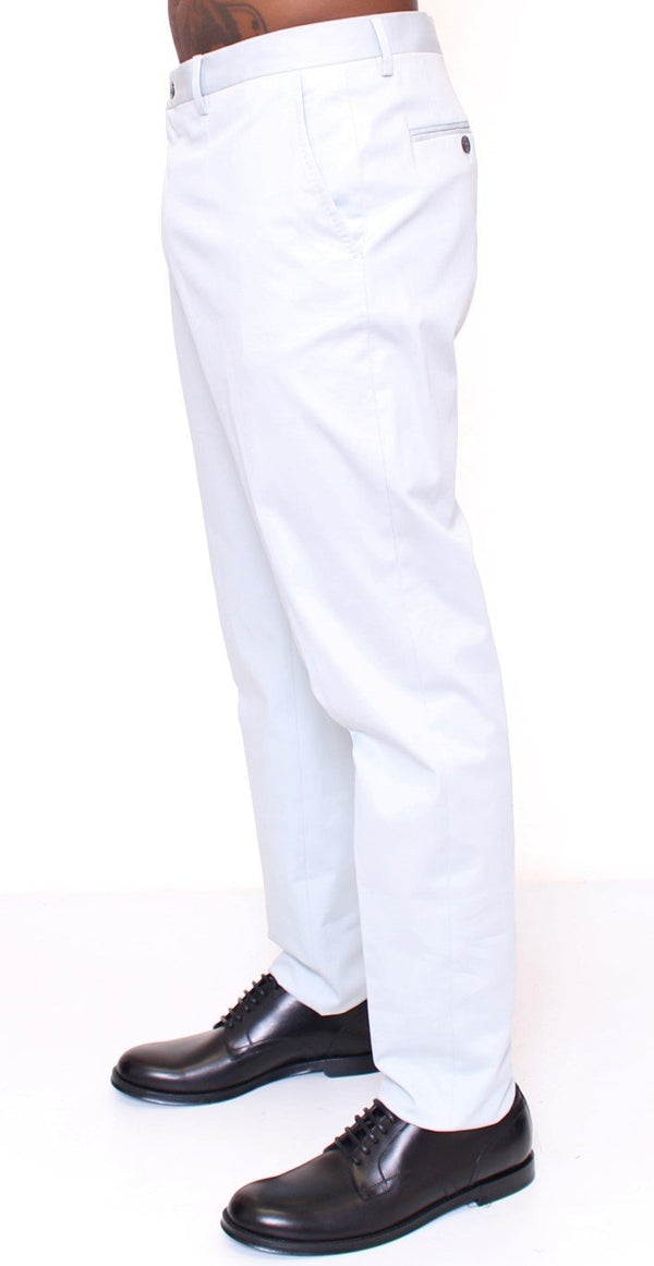 Light Blue Regular Fit Logo Dress Pants