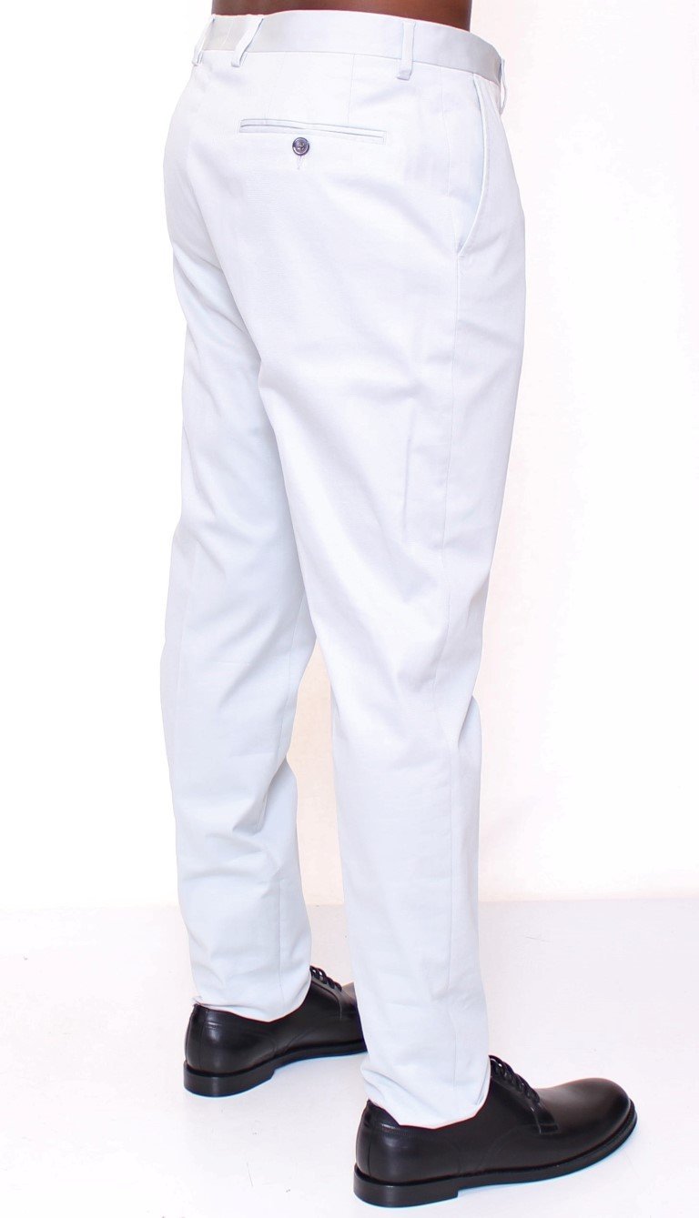 Light Blue Regular Fit Logo Dress Pants