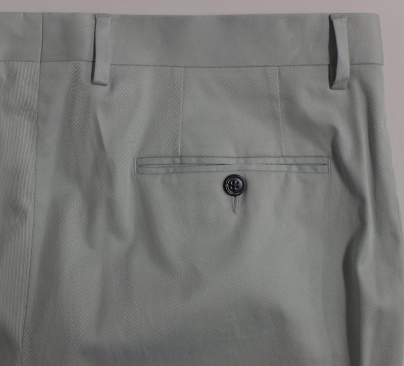 Light Blue Regular Fit Logo Dress Pants