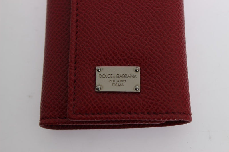 Red Leather Key Case Wallet
