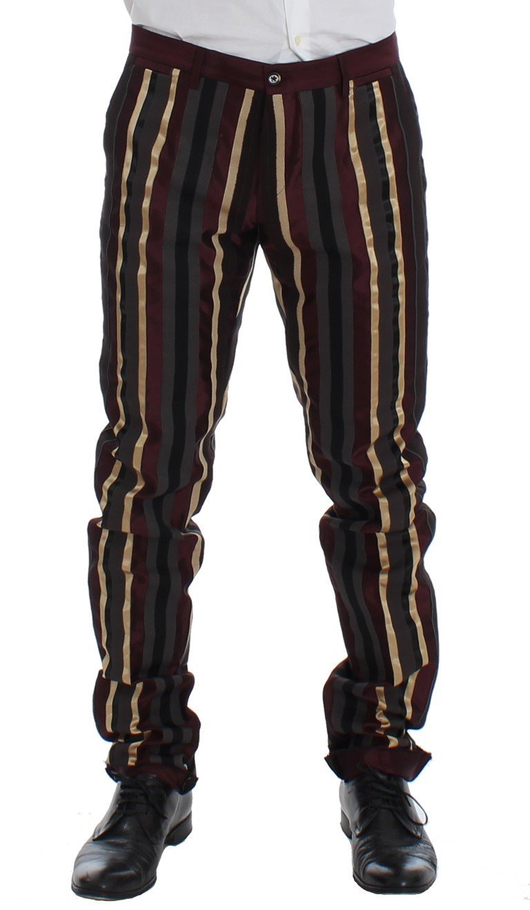 Multicolor Striped Runway 3 Piece Slim Fit Suit