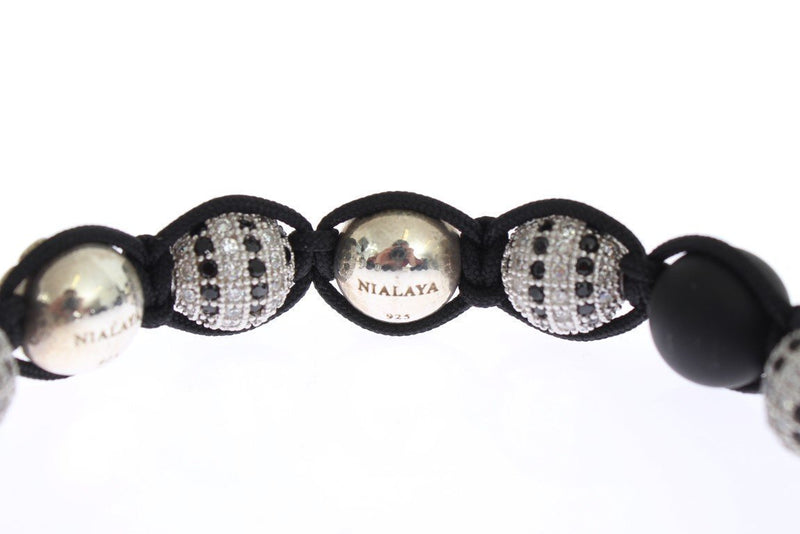CZ Black Matte Onyx 925 Silver Bracelet