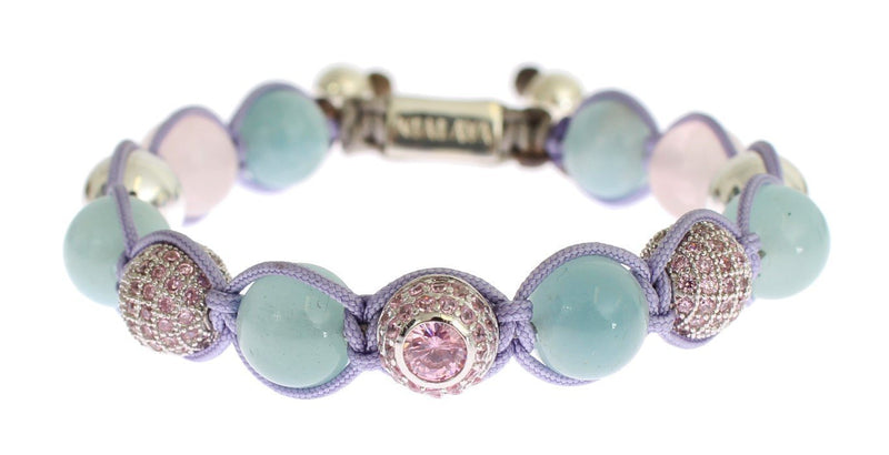 CZ Amethyst Aquamarine 925 Silver Bracelet