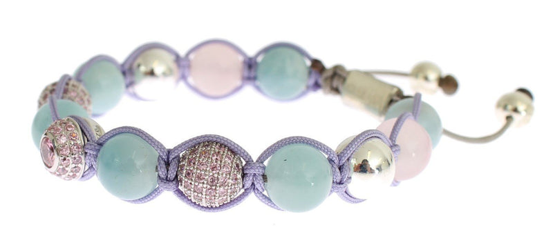 CZ Amethyst Aquamarine 925 Silver Bracelet
