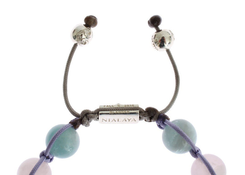 CZ Amethyst Aquamarine 925 Silver Bracelet