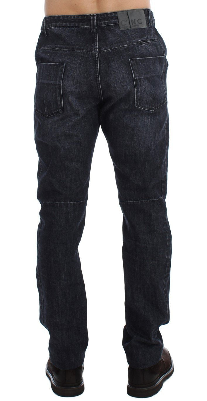 Blue Wash Regular Fit Cotton Jeans