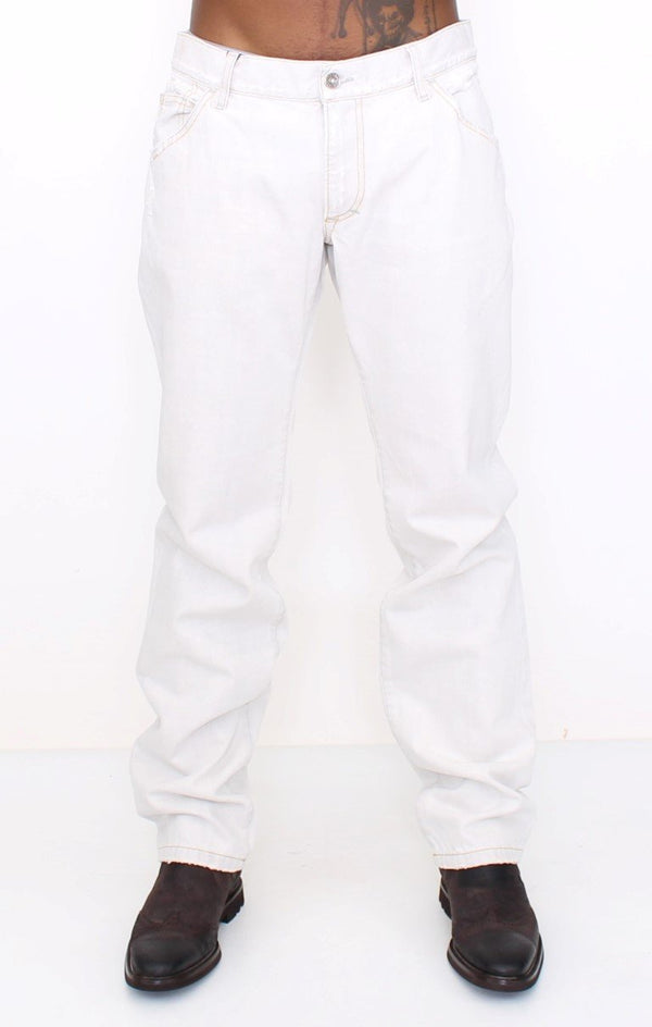 White Stonewash 14 Green Denim Jeans