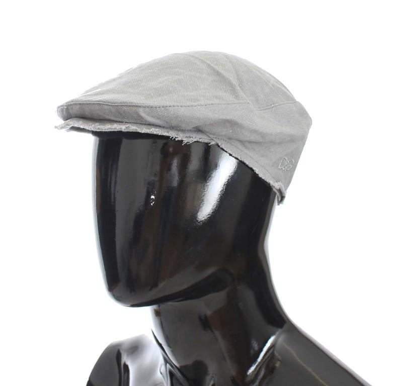 Gray Cotton Linen Newsboy Hat