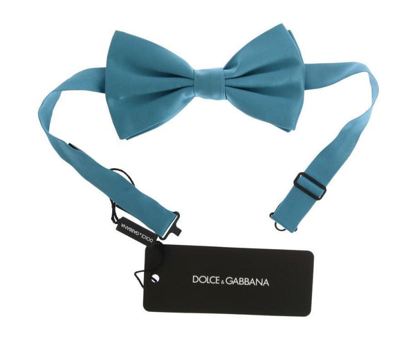 Blue Silk Bow Tie