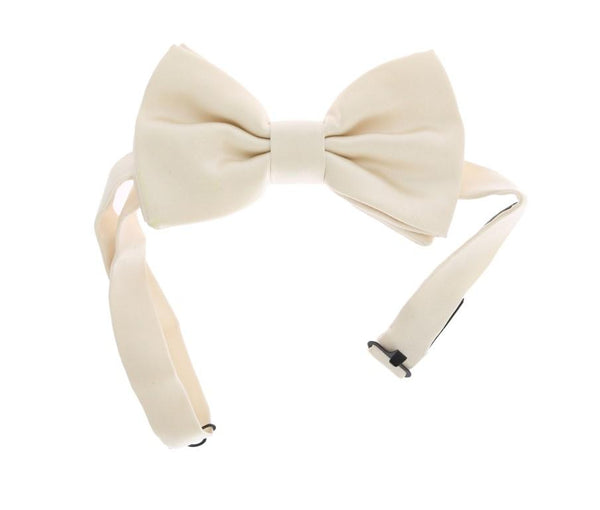 White Silk Bow Tie