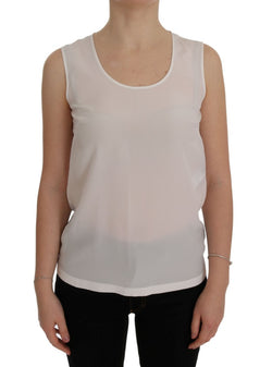 White Crystal Sleeveless T-Shirt