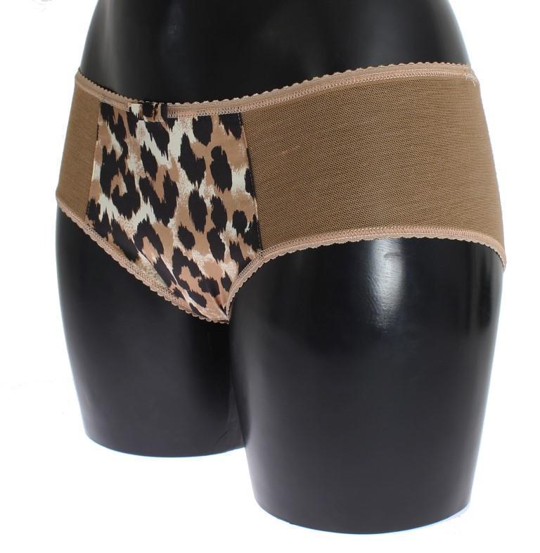 Beige Leopard Stretch Briefs Underwear Panties