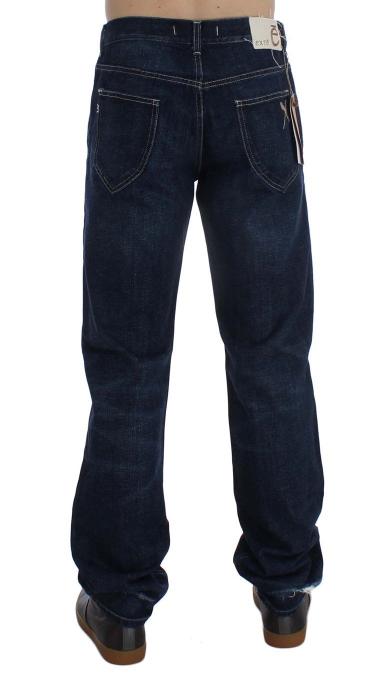Blue Cotton Regular Fit Jeans